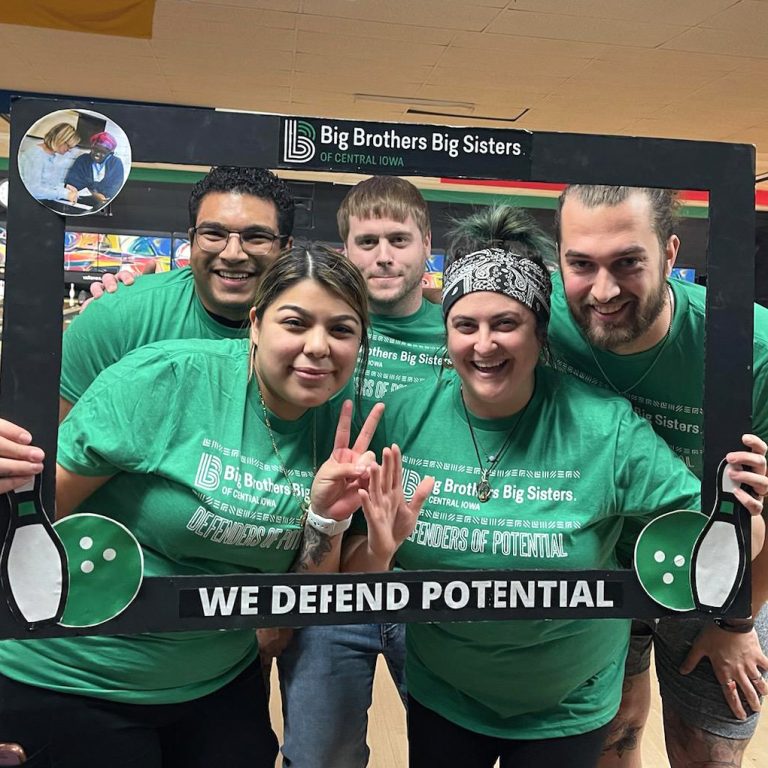 Warners' Stellian employees bowling with Big Brothers Big Sisters of Central Iowa