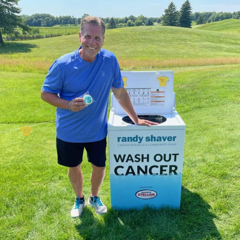 Randy Shaver with a Wash Out Cancer washer